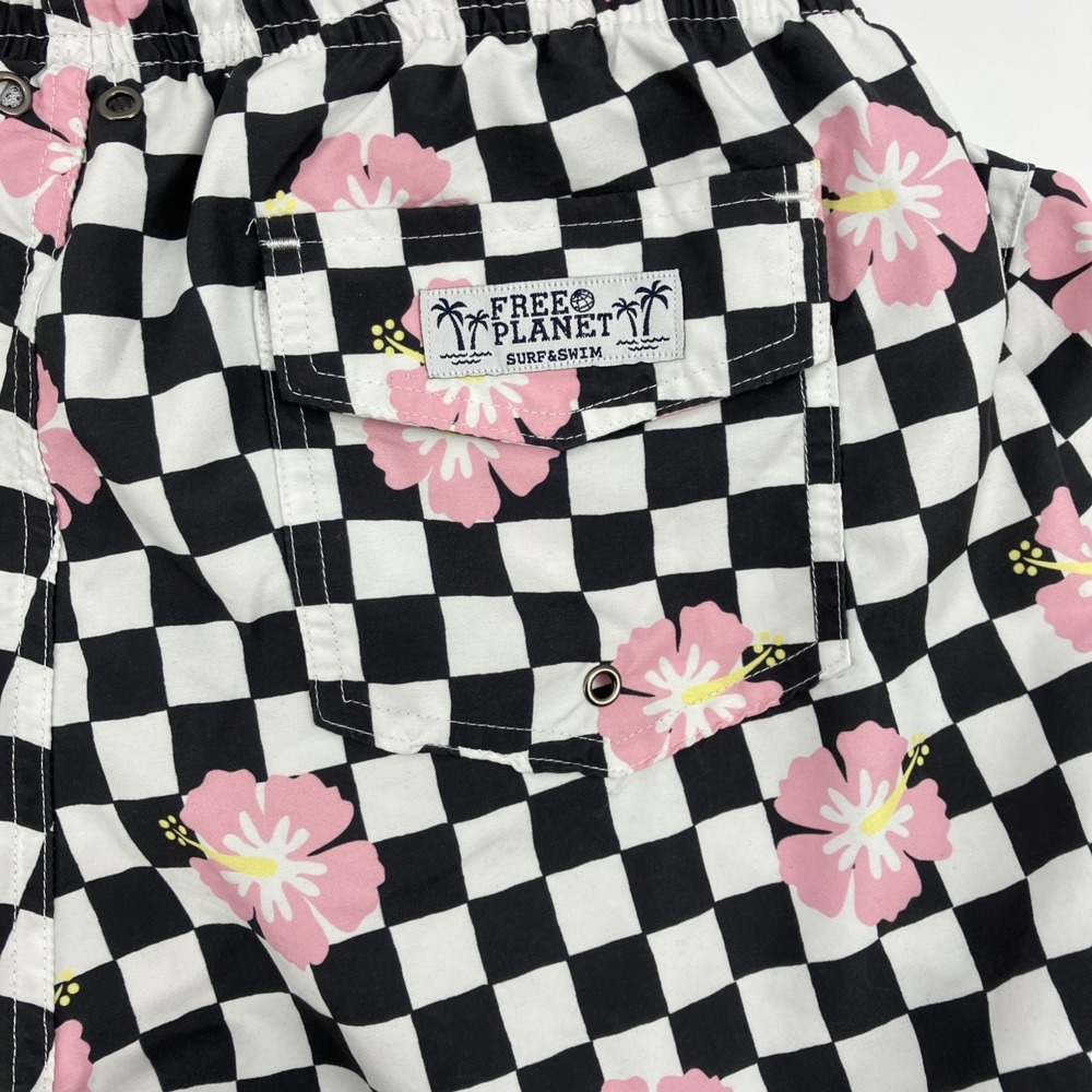 Free Planet Outfit Black Checkers And Flowers Two Piece Size Large Punk Y2K - Picture 2 of 9